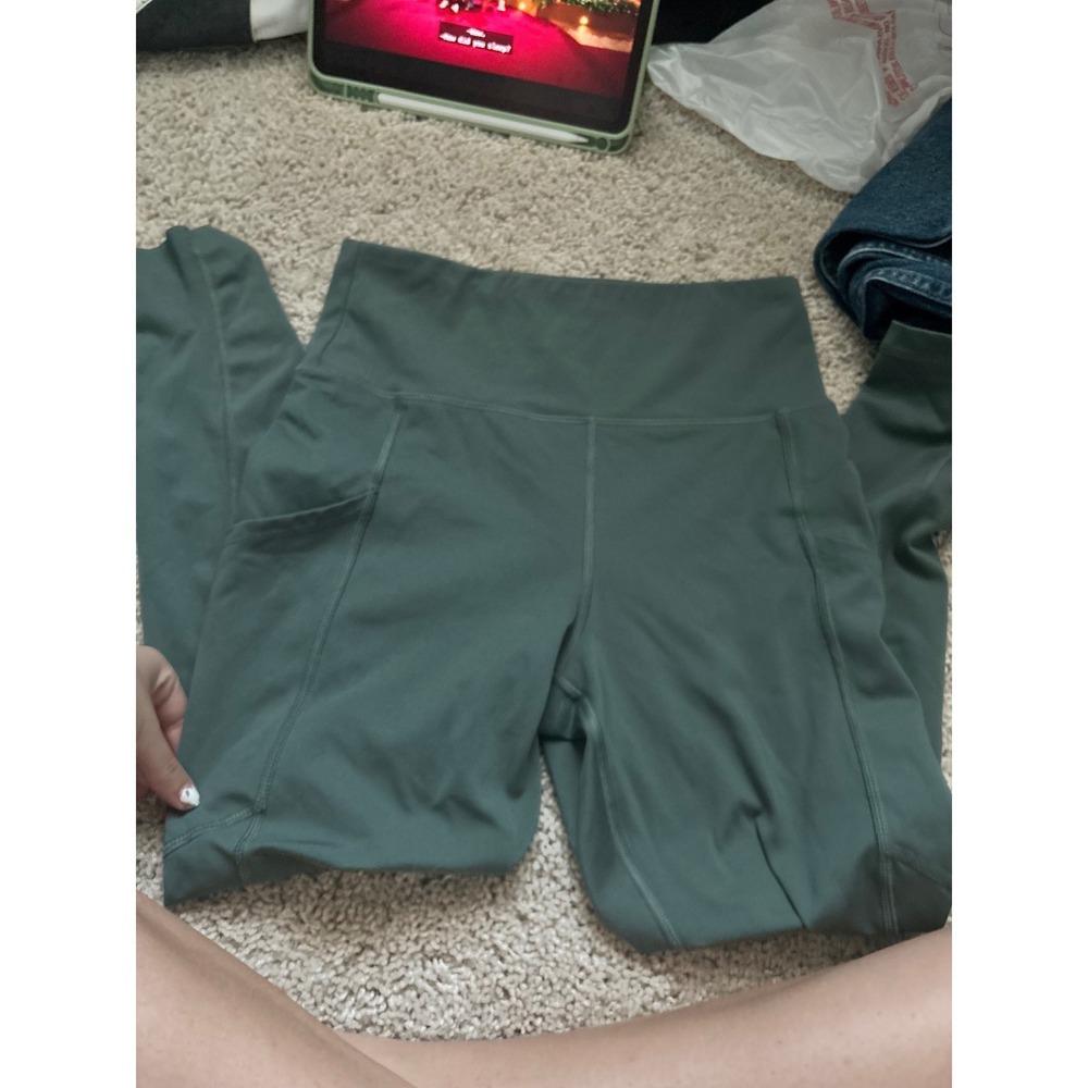 High Waisted Pocket Leggings American Eagle Sage Green Everything Short Workout